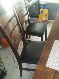 Wood table and chairs