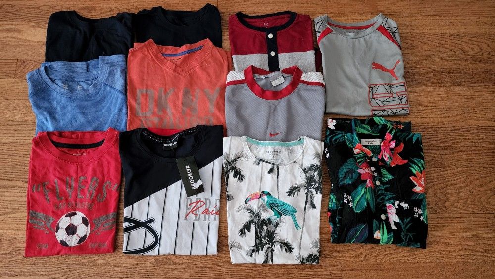 Lot Of 11 Summer Boys Tshirts Size 10-12