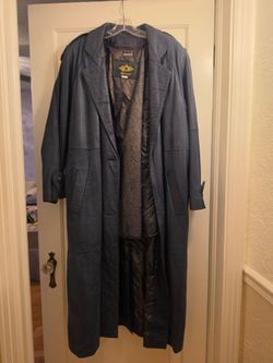 Avanti Full-Length Leather Trench Coat