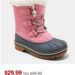 ❤️ $10. 🪩  Kids' Kit Winter Boots - Cat & Jack Pink tenemos Size 4/3/2/1 🆕️ W2/