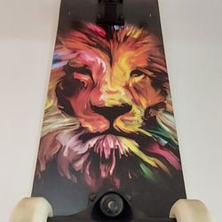 Skateboard With Lion Painting