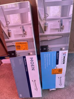 MOEN Banbury 10-1/4 in. L x 4 in. H x 24 in. W Zinc Hotel-Style Bathroom Shelf in Brushed Nickel