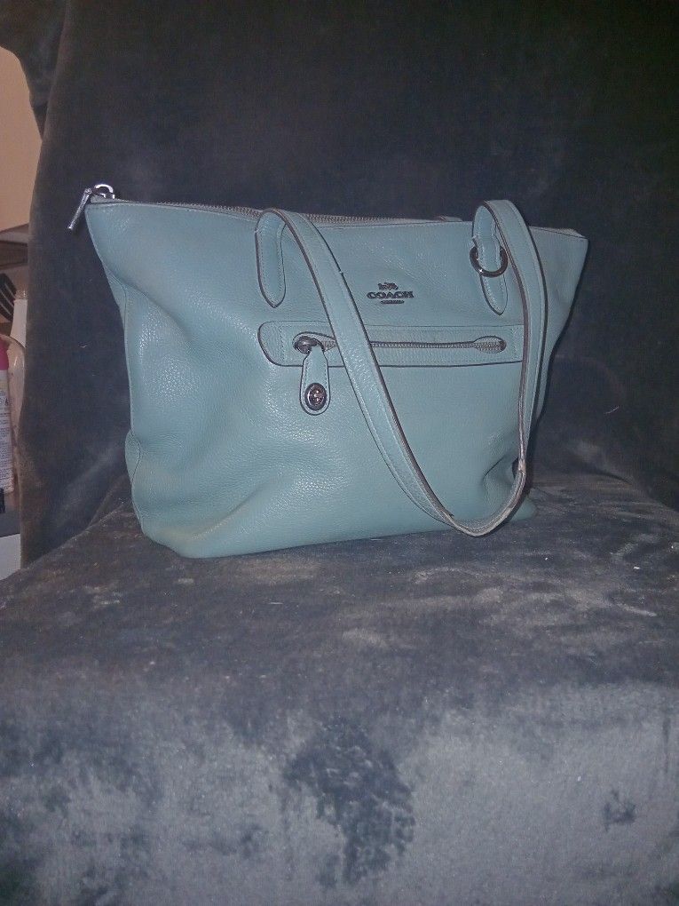 Light Blue Coach Handbag