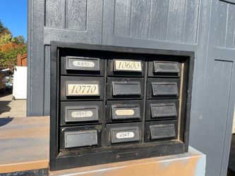 12 drawer Addressograph cabinet
