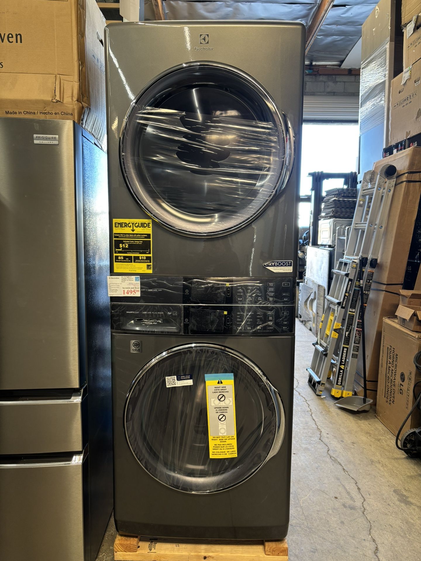 New! Electrolux Laundry Tower Washer & Electric Dryer