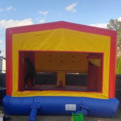 2 Bounce House, Utility Trailer, Ice Cone & Popcorn Machine 