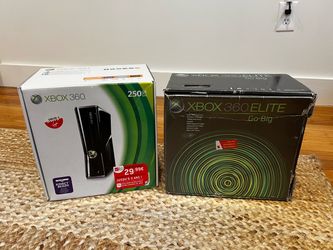 Two Xbox 360’s and 7 controllers