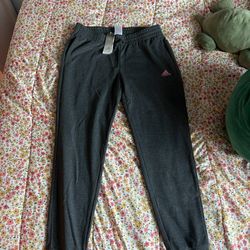 adidas Women Essentials Linear French Terry Cuffed Joggers PANTS for Women Pants Size L