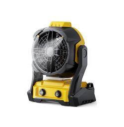 DeForce Portable Misting Fan, for DeWalt 20V Max Battery, Cordless Personal Fan for Outdoor Cooling, Variable Speed, Hook for Hanging, Jobsite, Campin