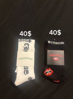 Multi logo chrome heart socks