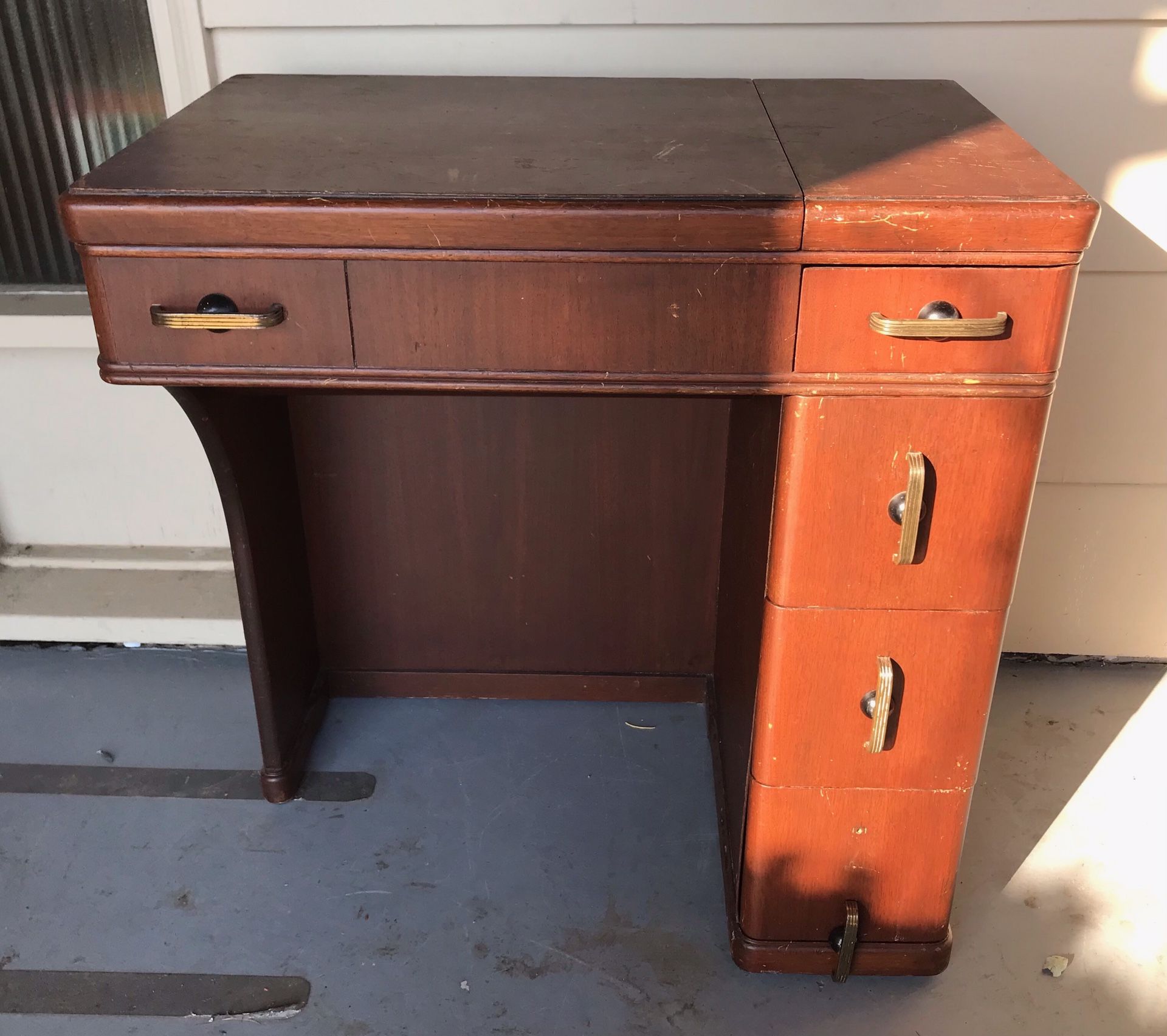 Vintage Sewing Table Turned Desk