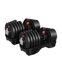 Yaheetech Adjustable Dumbbell Set 28/40/52.5/90LBS Adjustable Dumbbells Fast Adjust Dumbbell Weight Set with Anti-Slip Handle and Tray for Men/Women H