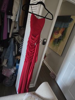 Red Prom Dress  Size Xs Very Stretchy  New 