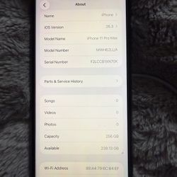 iPhone 11 Max Pro  256gb Rose Gold  $160.00 Very Good Condition Cricket