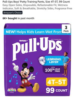 Brand New Pull-Ups Boys' Potty Training Pants, Size 4T-5T, 99 Count