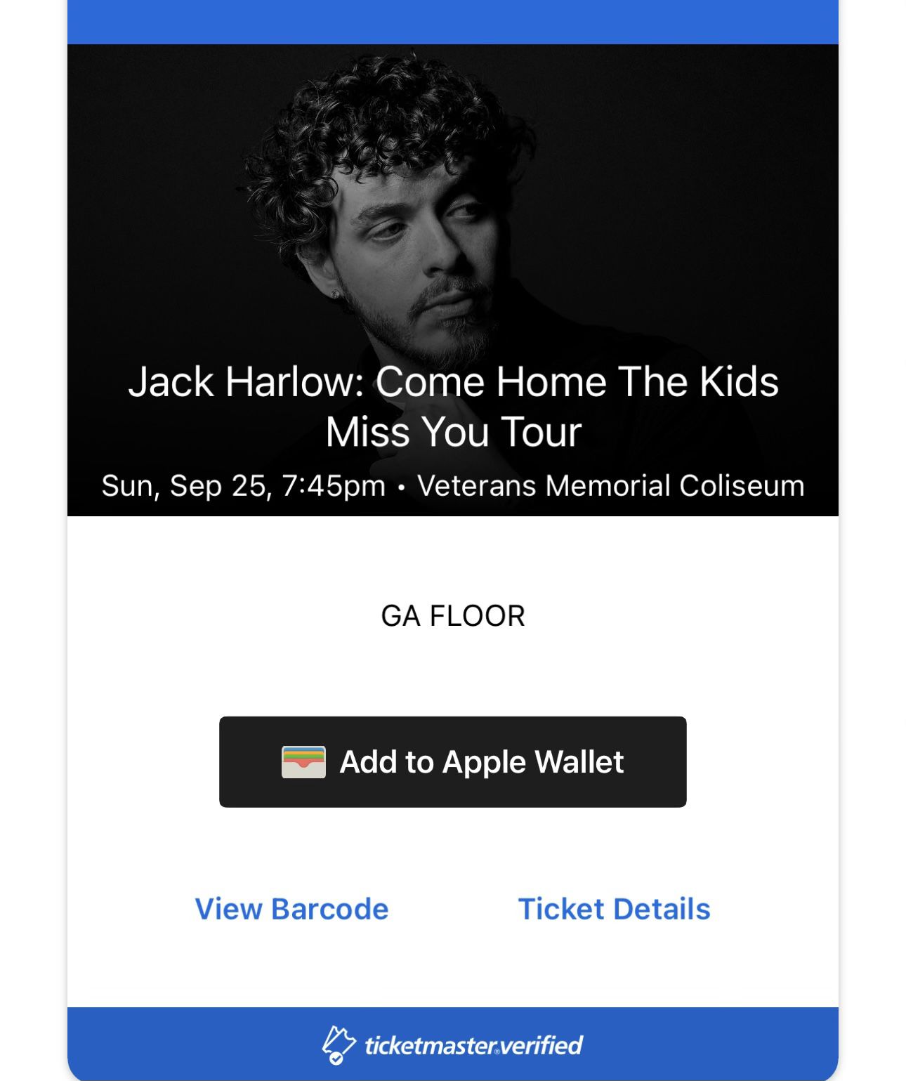 2 Jack Harlow Tickets GA 2