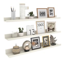 White floating Shelves