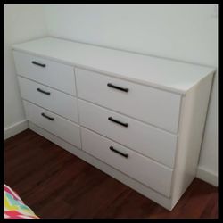 NEW WHITE DOUBLE DRESSER - ASSEMBLED