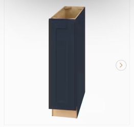 Shop Hampton Bay Avondale 9 in. W x 24 in. D x 34.5 in. H Ready to Assemble Plywood Shaker Base Kitchen Cabinet in Ink Blue