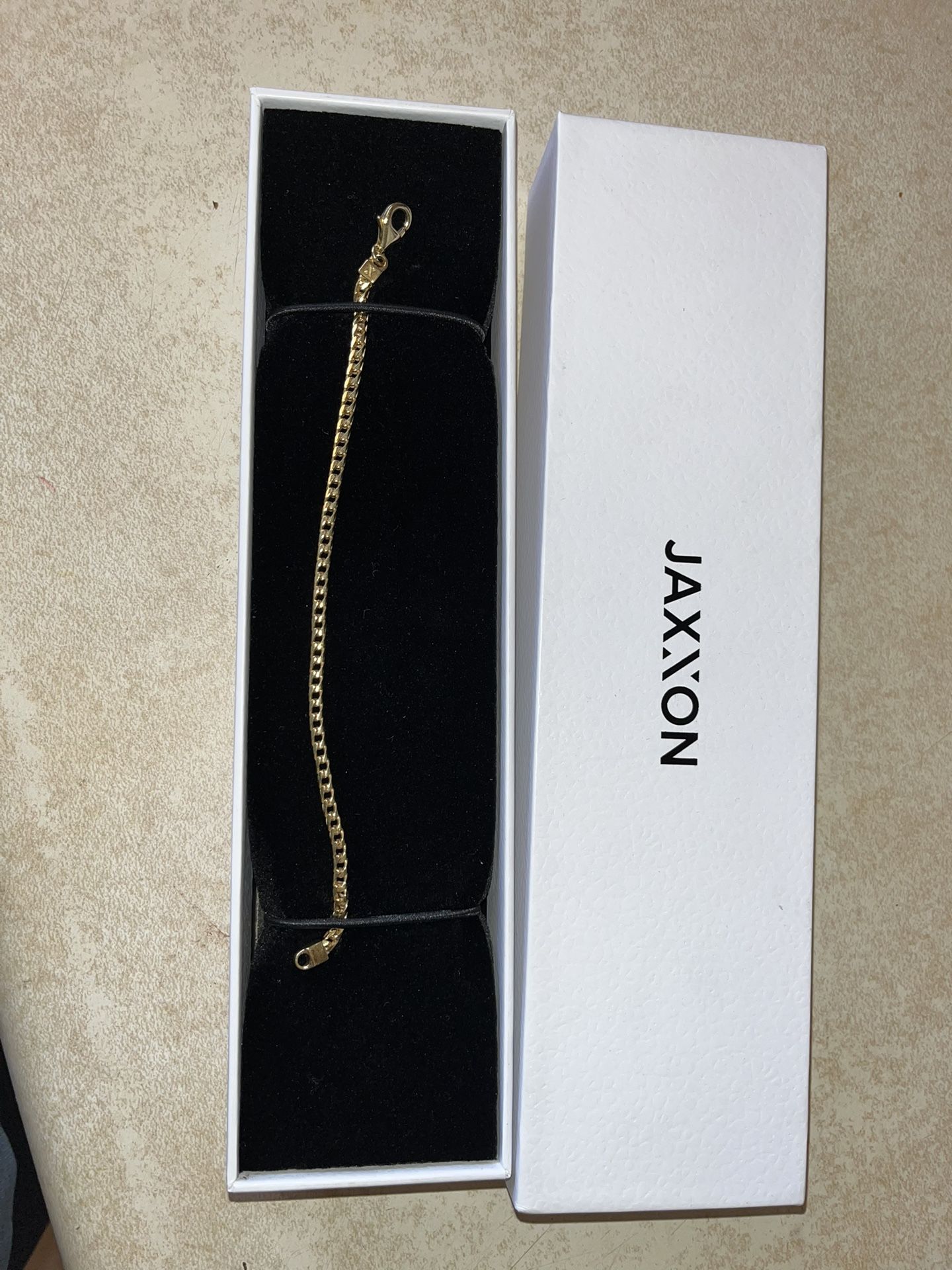 Gold Box Chain Bracelet