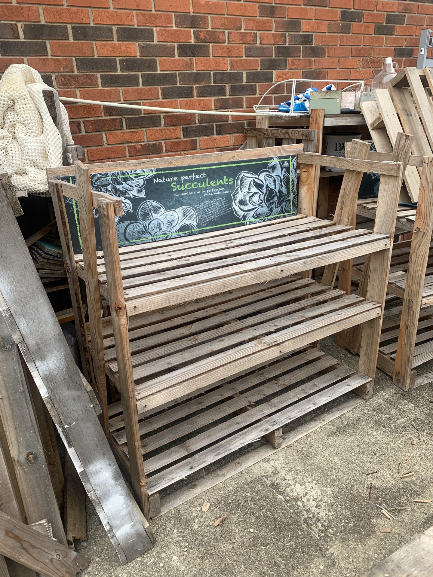  Wood Garden Shelvs  Free Local Delivery  
