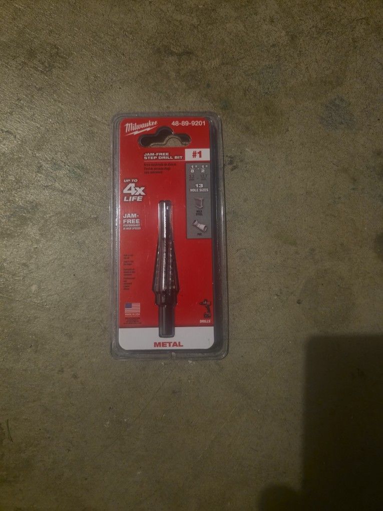 Step Drill Bit New 1/8-1/2