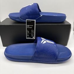 New Nike Kobe Off Court Slide Mamba Royal Blue White Mens Size 10 