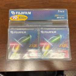 FujiFilm 100MB Zip Disk 5-Pack Box