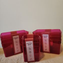 HOT PINK STORAGE BINS