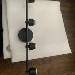 Bathroom Light Fixture 4 Bulbs Black