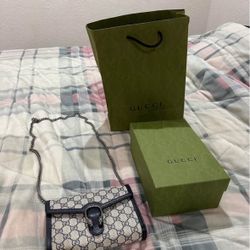 Gucci Bag Dionysus Wallet On Chain Navy Silver chain Strap