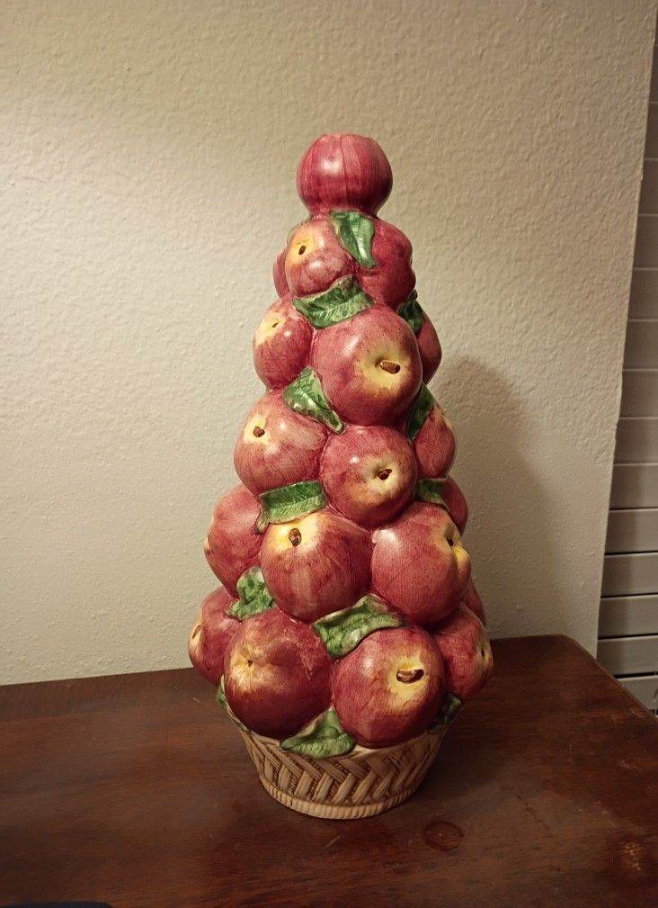 Vintage Ceramic Apple Fruit Basket