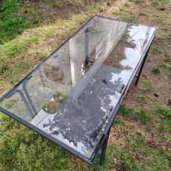 Glass indoor/outdoor table