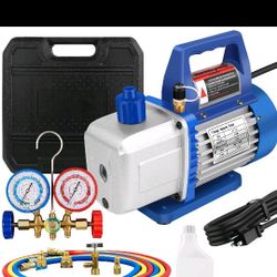 AC Manifold Gauge Set With Vacuum Pump  Amd Regridgerany