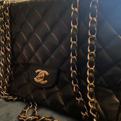 Black Mid Sized Chanel Purse 