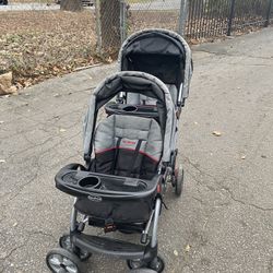 2 Seat Stroller, Babytrend Brand, Color Black. | Color: Black 