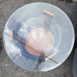 2- Wood And Glass Tables