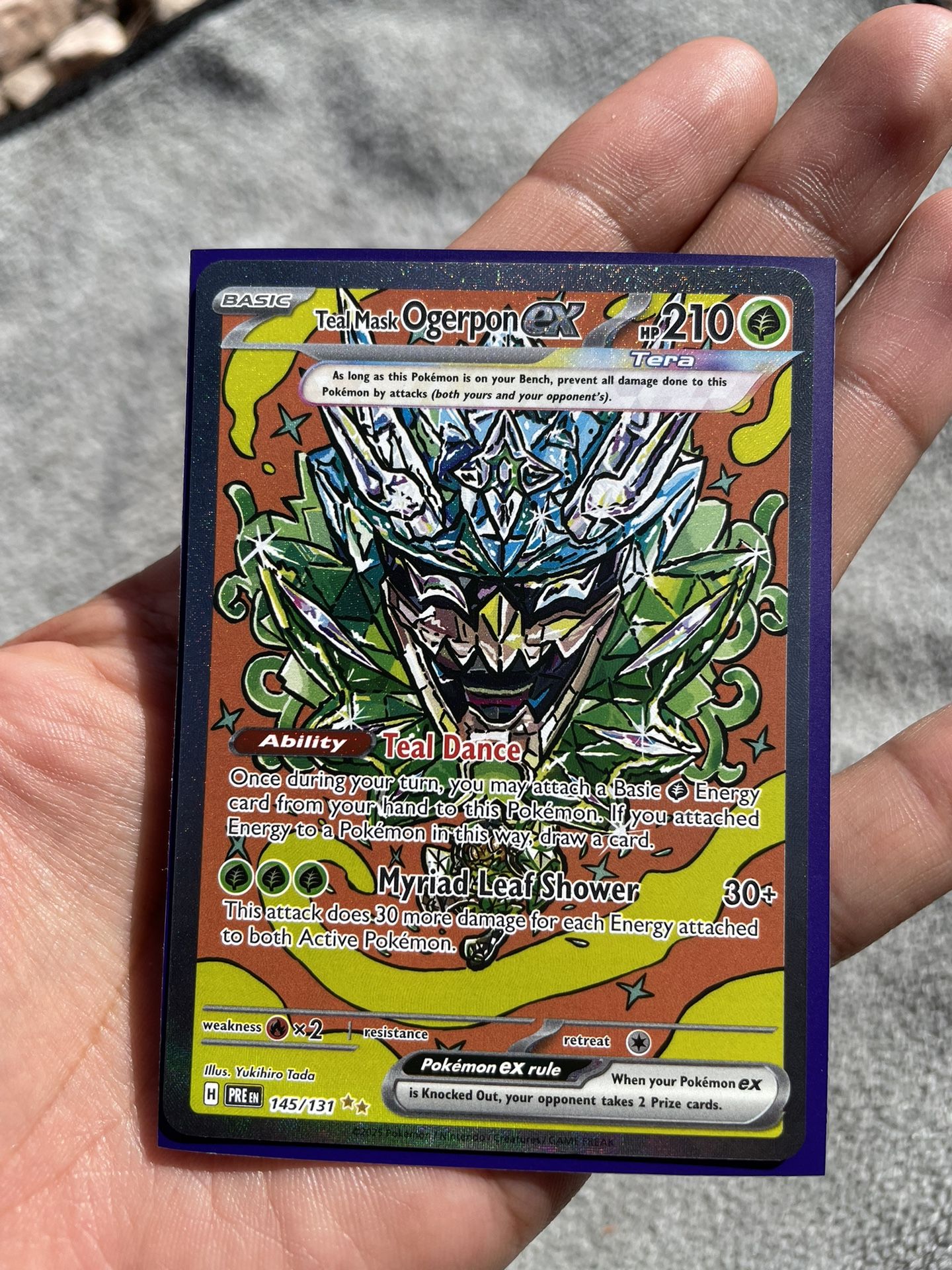 Pokemon Teal Mask Ogerpon ex - 145/131 - SV: Prismatic Evolutions (PRE)