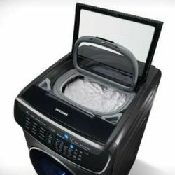 Samsung FlexDry Electric Dryer 27 Inch 7.5 Cu Ft Capacity Black Stainless Steel 