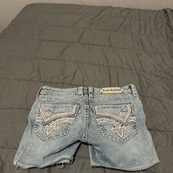 Size 31 Rock Revival Kaitlyn Cut-Off Shorts Women's Y2K Grunge preppy