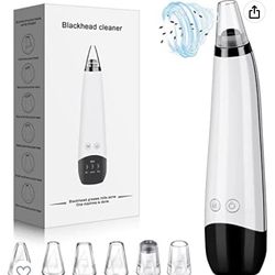 2022 New Version Blackhead Vacuum Remover Acne Remover,Facial Pore Cleanser Electric Acne Comedone, 6 Adjustable Suction Power, USB Rechargeable, Blac