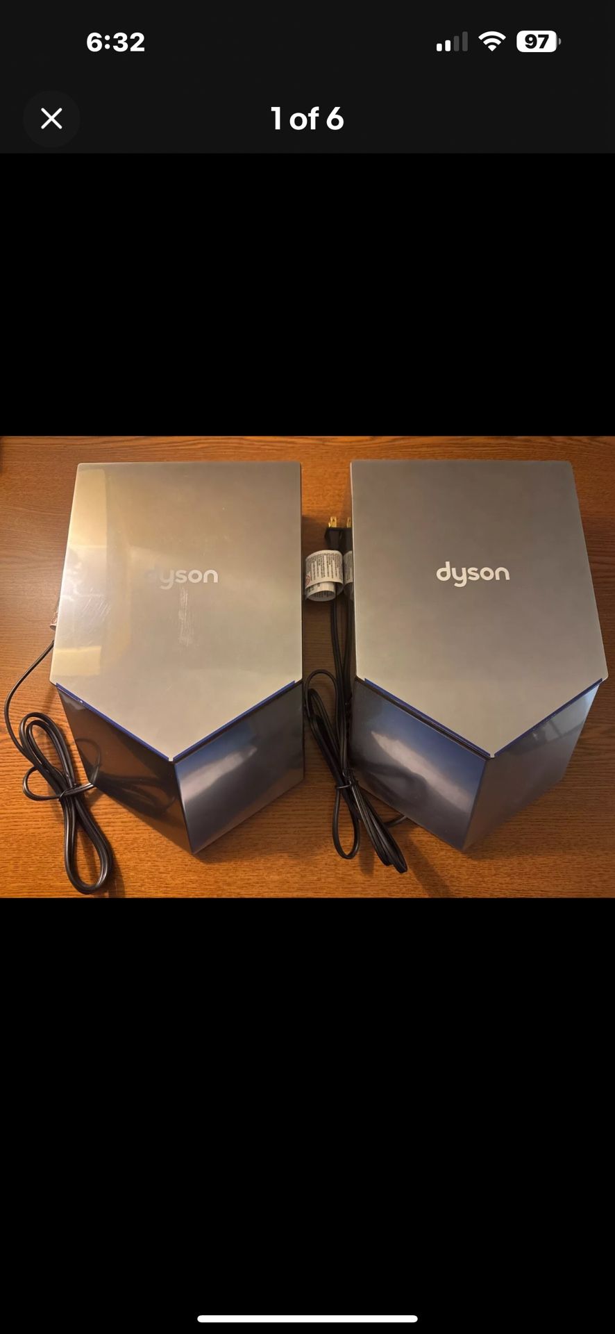 A Pair Of Dyson Airblade V Hand Dryers- Fully Refurbished