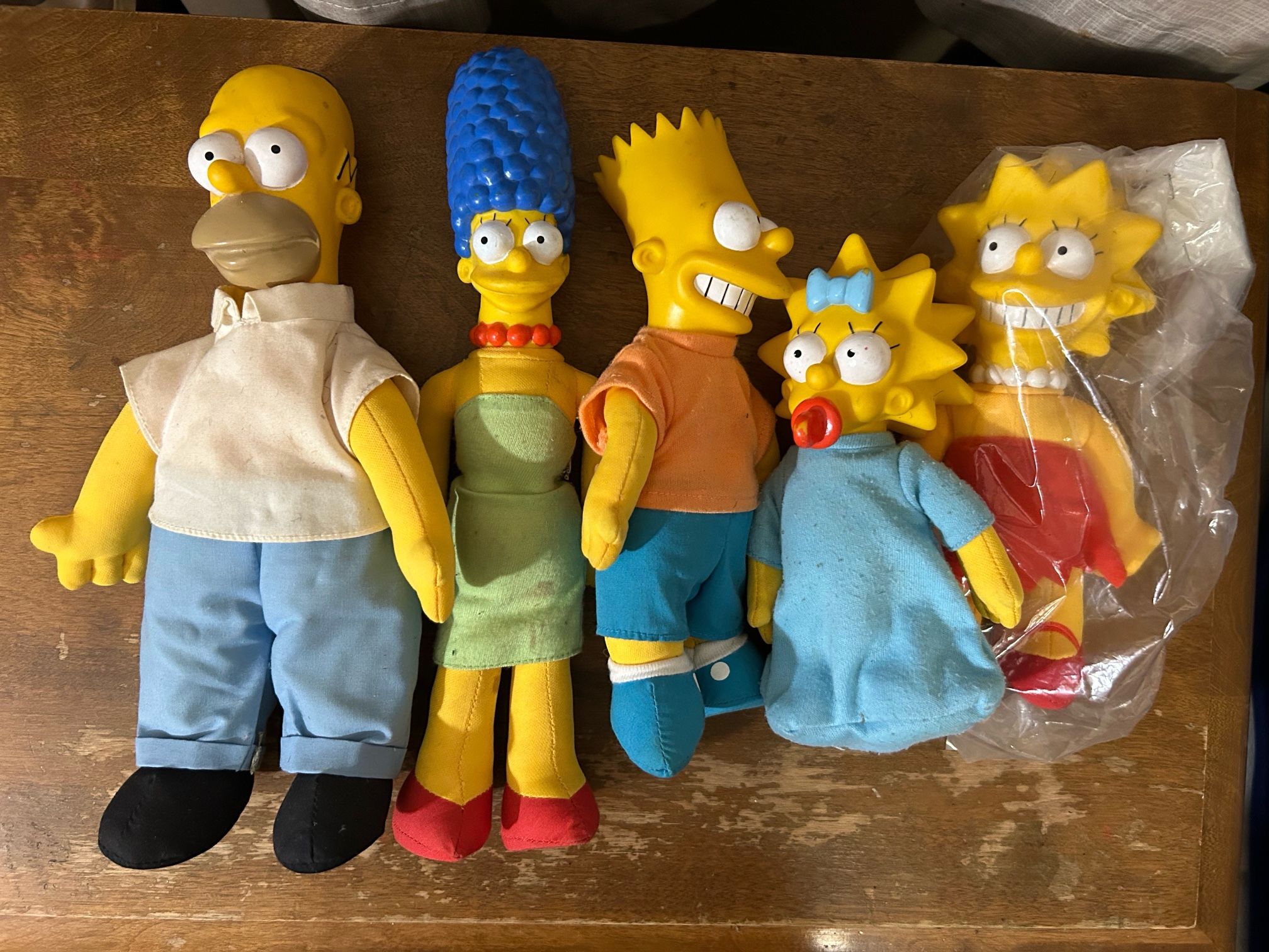 1990 Simpsons Burger King Plush Dolls 