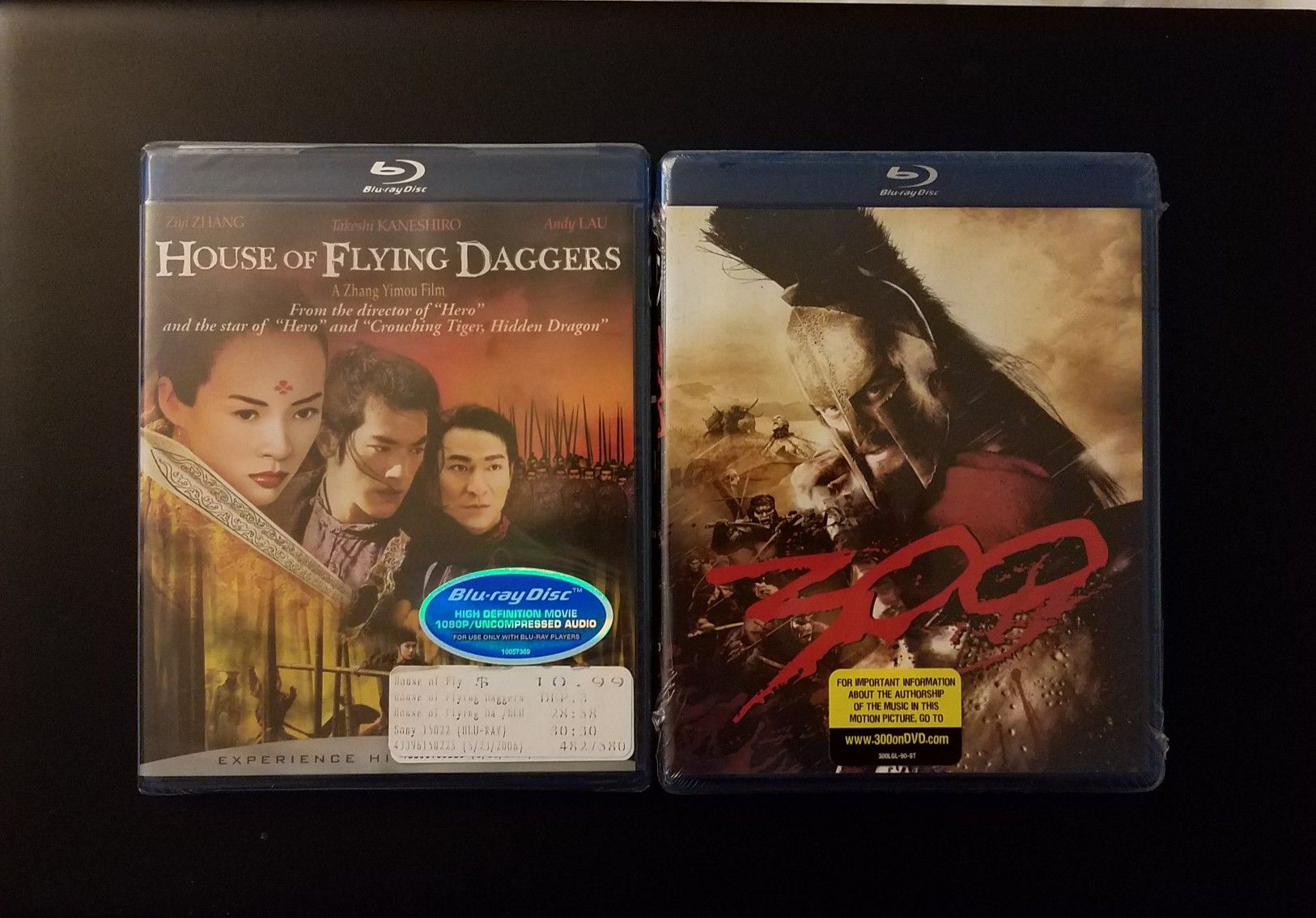 Bluray: house of flying daggers & 300