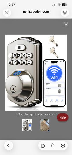Veise VE012W Built-In WiFi Fingerprint Smart Lock, App Remote Control, Compatible With Alexa & Google Assistant, Keyless Entry For Front Door, Digital