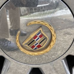 4 Chrome Cadillac Center Caps