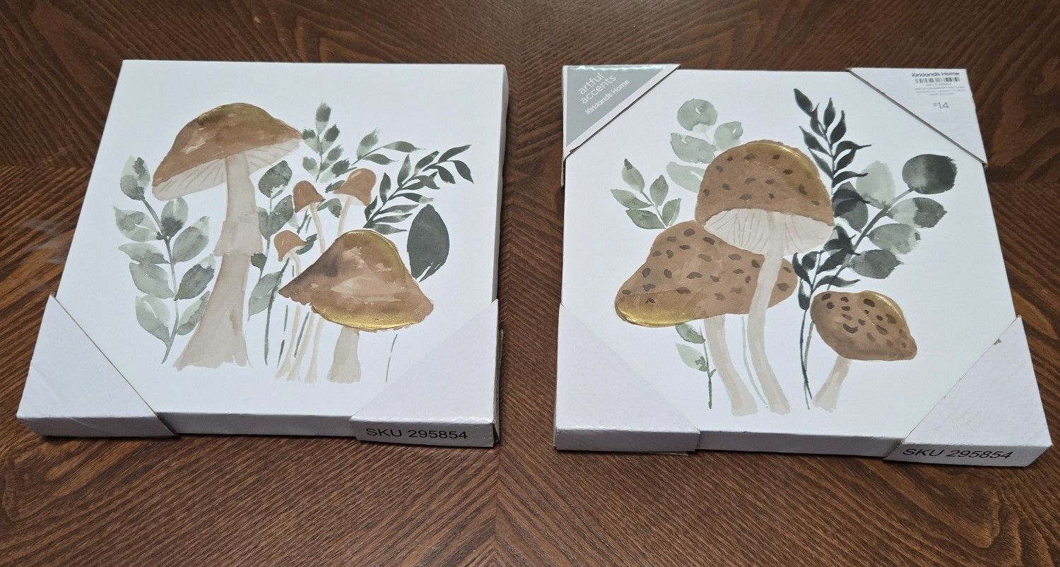 Mushroom Canvas Art 2 Piece