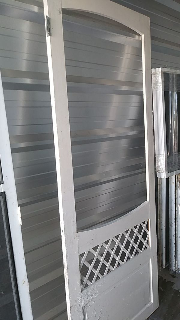 Wooden storm door no window or screen 32 by 80 for Sale in Ontarioville