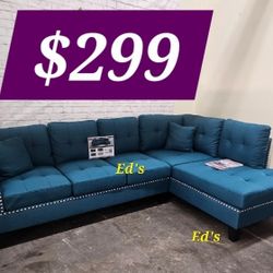 BRAND NEW 2PC SECTIONAL SOFA SET WITH ACCENT PILLOW INCLUDED $299