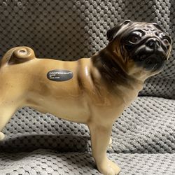 Rare vintage Coopercraft Pug Figurine -Made In England 